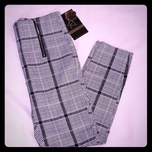 houndstooth print pants